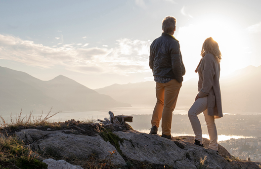 Mountain Image With Mn And Woman